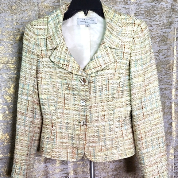 Tahari Tweed Balzer & Skirt set size 4P - Picture 7 of 9